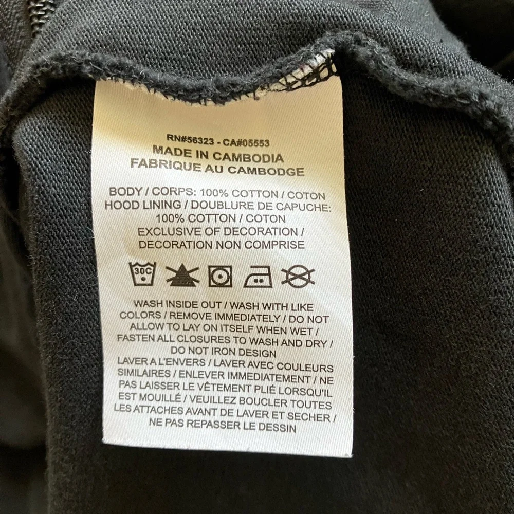 Nike Women's Black Full Zip Boxy Wide Sleeve Hoodie Sweatshirt Size XSmall